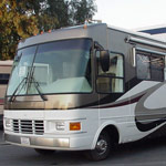 Bright white paint on RV van