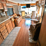 Modern RV van living space