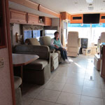 Comfortable interior of RV van